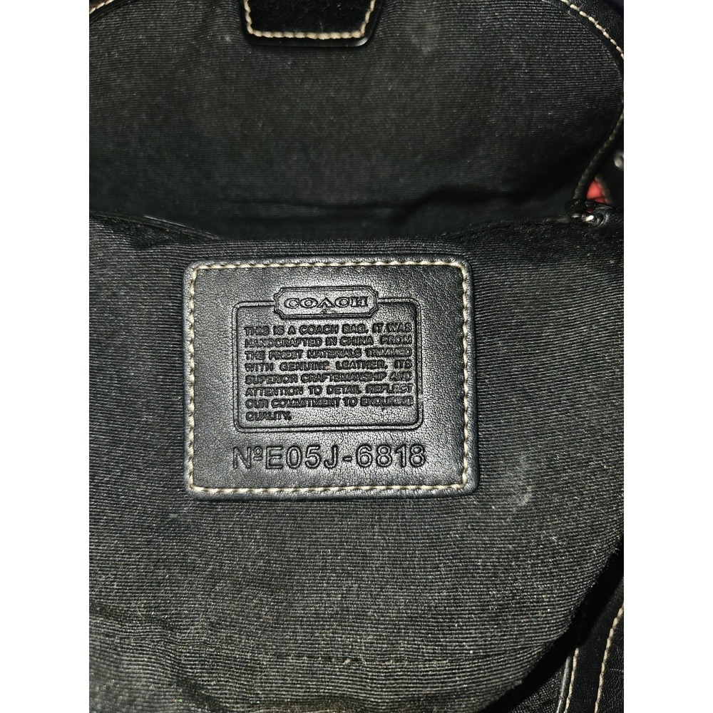 VTG Coach 6818 Soho Demi Shoulder Bag Black Signature C Jacquard Canvas Leather - Picture 15 of 16